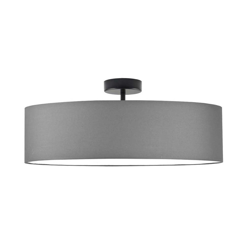 Audriona Semi Flush Mount, Black, 35cm H x 60cm W x 60cm D, Grey