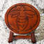 Cherry Wooden Stool With Delightful Queen Bee - And Versatile For Ottomans, Footrests ' Use Step In Design Functional Stools-133001344