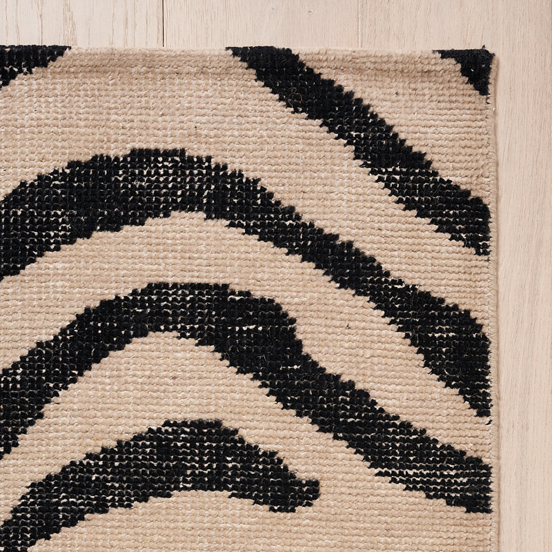 Zebre Hand-Knotted Rug, Rectangle 9' x 12'