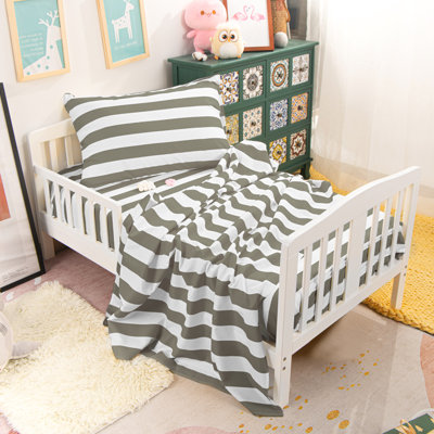 3-Piece Crib Sheet Set, Microfiber Solid Toddler Bedding Sets - NTBAY