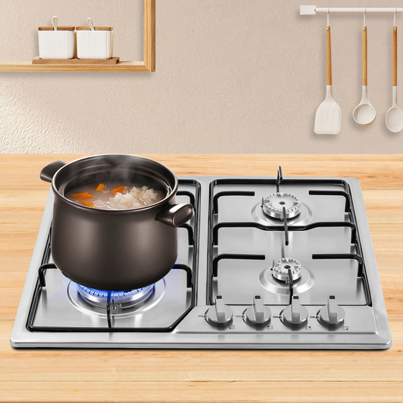 Cuisinière à gaz en acier inoxydable