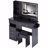 41" Large Size Left Drawer Desktop Vanity Table+Cushioned Stool Dresser Set, 2 Ac+2 Usb Power Station, Hair Dryer Stand, Extra Large Touch Control Led Mirror, 3-Color Switch, Epa, Gcc, Ul Certificate-1349244126