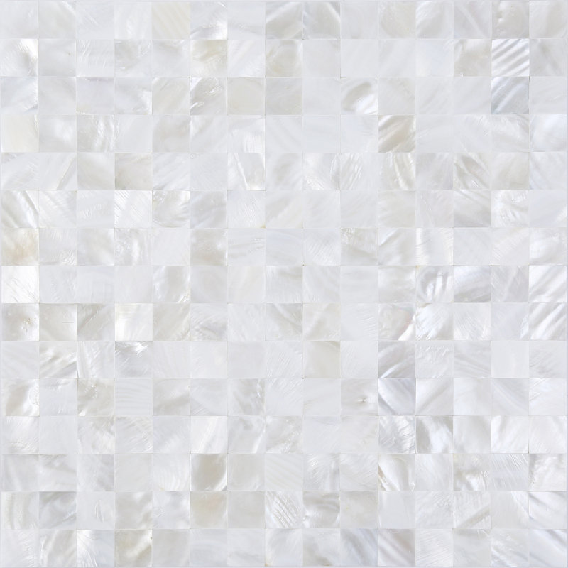 0.75" x 0.75" Grid Mosaic Wall Tile, White