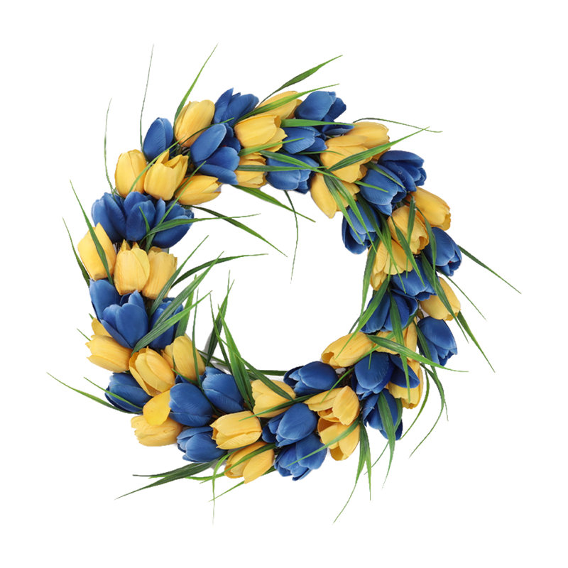 Faux Tulip 40cm Wreath