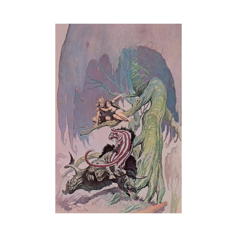 Lost On Venus by Frank Frazetta - Wrapped Canvas Painting, 20.32 cm H x 30.48 cm W
