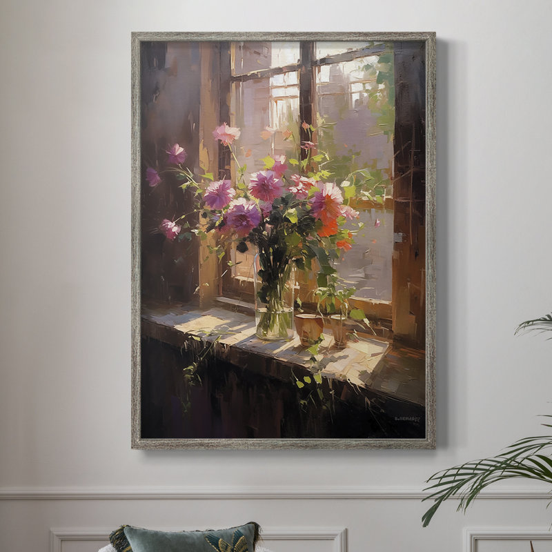 Reproduction encadrée FLORAL Series DCCLxxvii - bois massif, H 15 po x l 12 po