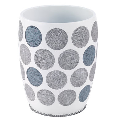 Dotted Circles Bath Resin 2.5 Gallon Waste Basket