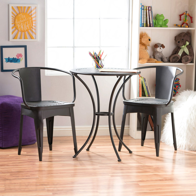 Ensemble de mobilier d'extérieur 3 pièces Kd, Noir