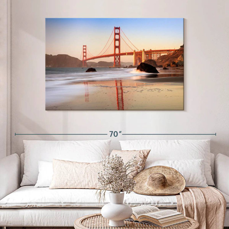 Ravi Beach près de Golden Gate, H 32 po x l 48 po
