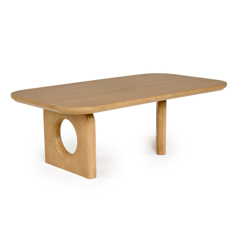 White Oak Rectangular Coffee Table with Sled Base