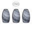 Paquet de 3, abat-jour ovale suspendu en verre 7,64 po-1063265110