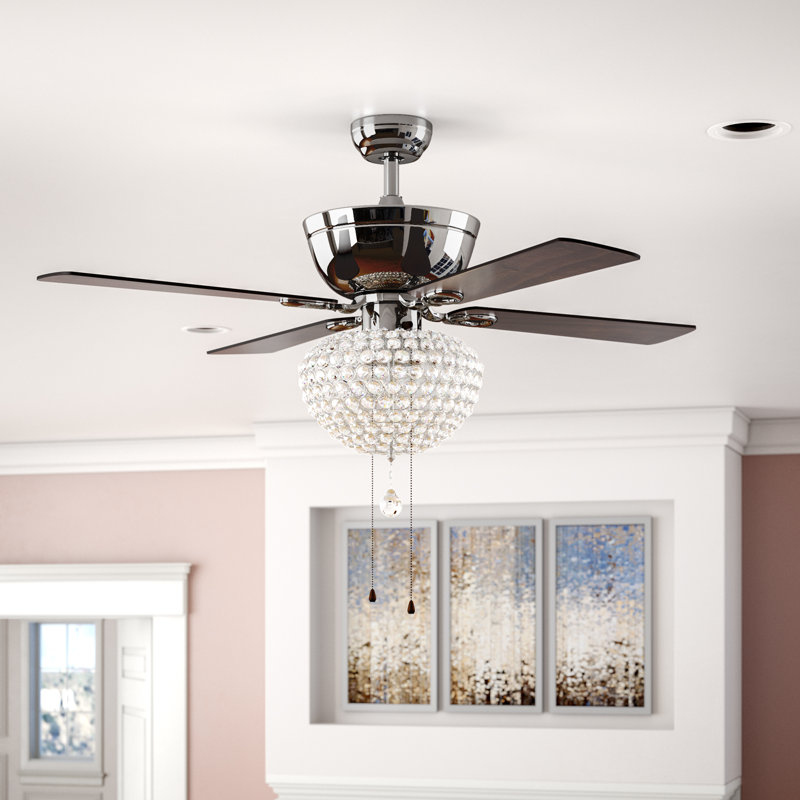 Netter 52'' Ceiling Fan with Light Kit, Remotes, Black