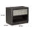 Zoko Nightstand Table With 2 USB Ports, Metal Accents, Ash Gray Wood