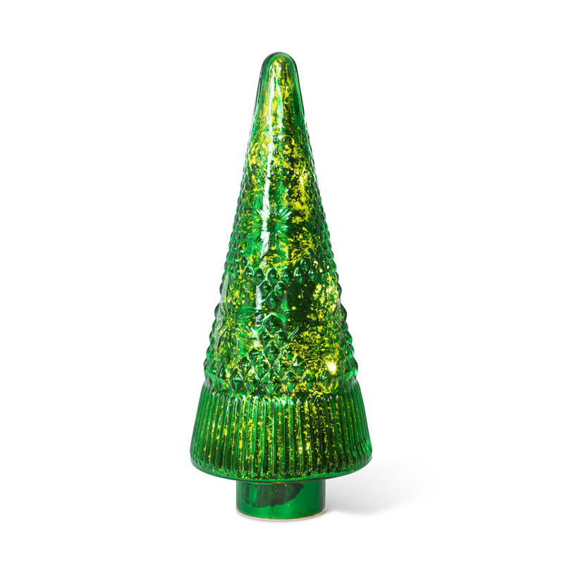 Connecticut Cheer Christmas Tree, Green/Antique, 18" H x 7" W x 7" D
