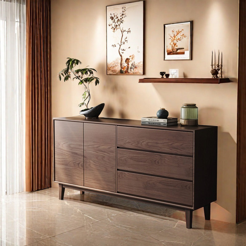 Buffet antique en bois massif