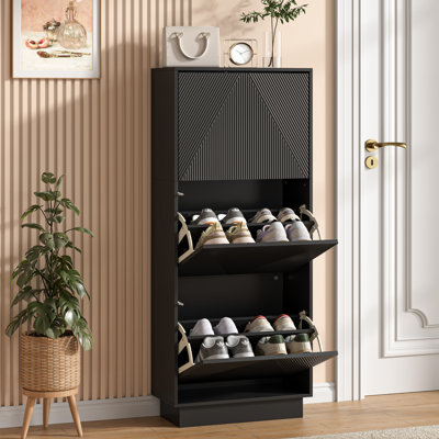 12 Pair Flip Down Shoe Storage