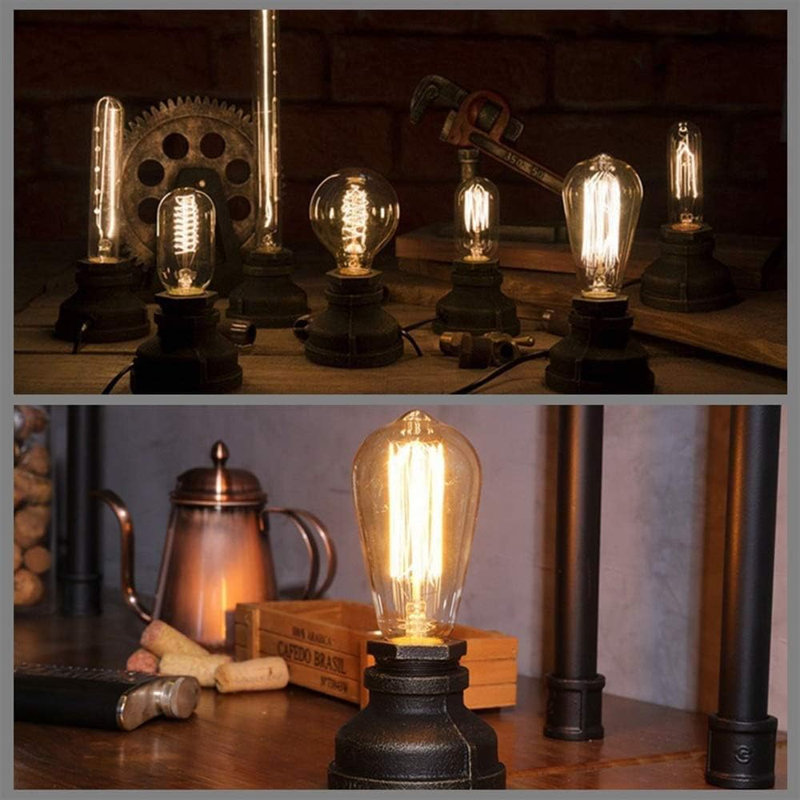 Antoinese Metal Lamp Base Lamp, Black