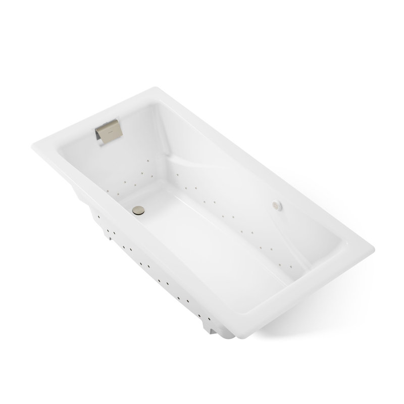 Tea-for-Two 72-In Heated Bubblemassage Air Bath, White
