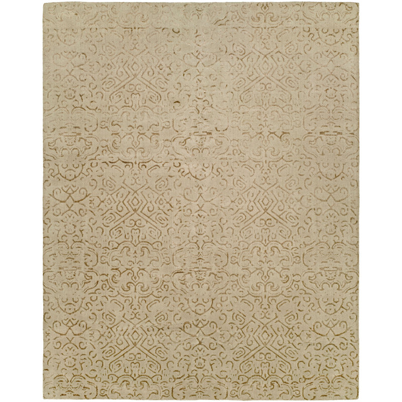 Brubaker Floral Area Rug in Brown, Rectangle 6' x 9'