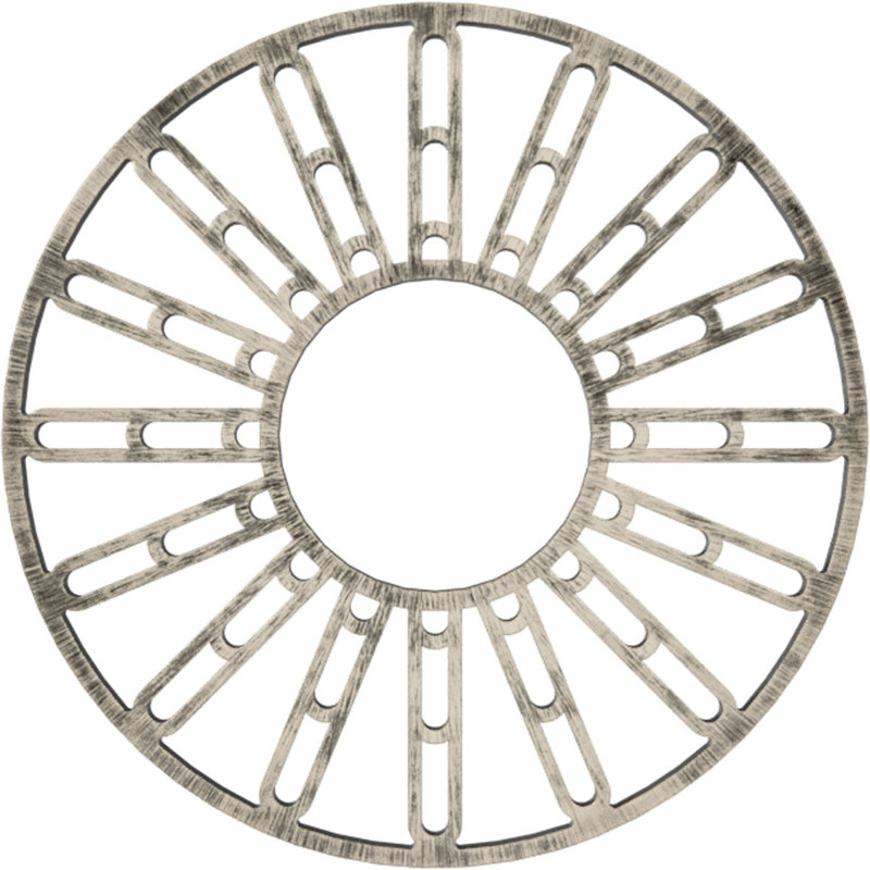 Médaillon de plafond en PVC de qualité architecturale Hale, H 16 po x l 16 po x P 0,5 po, Argenté antique chaleureux