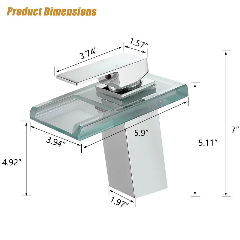 Single-Hole Single-handle Bathroom Faucet, Chrome