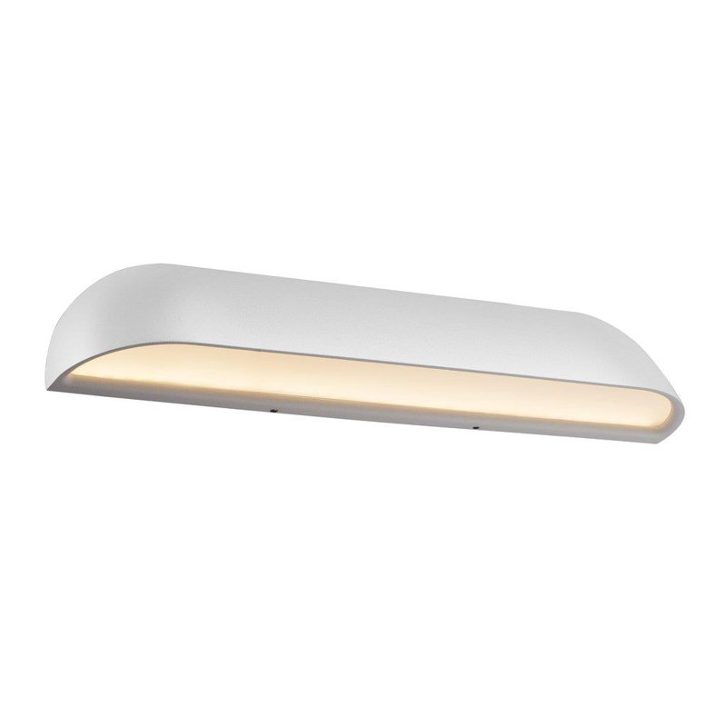 Design For The People - Nordlux 6.8cm H Integrated LED Outdoor Flush Mount, White, 6.8cm H x 26cm W x 6.8cm D