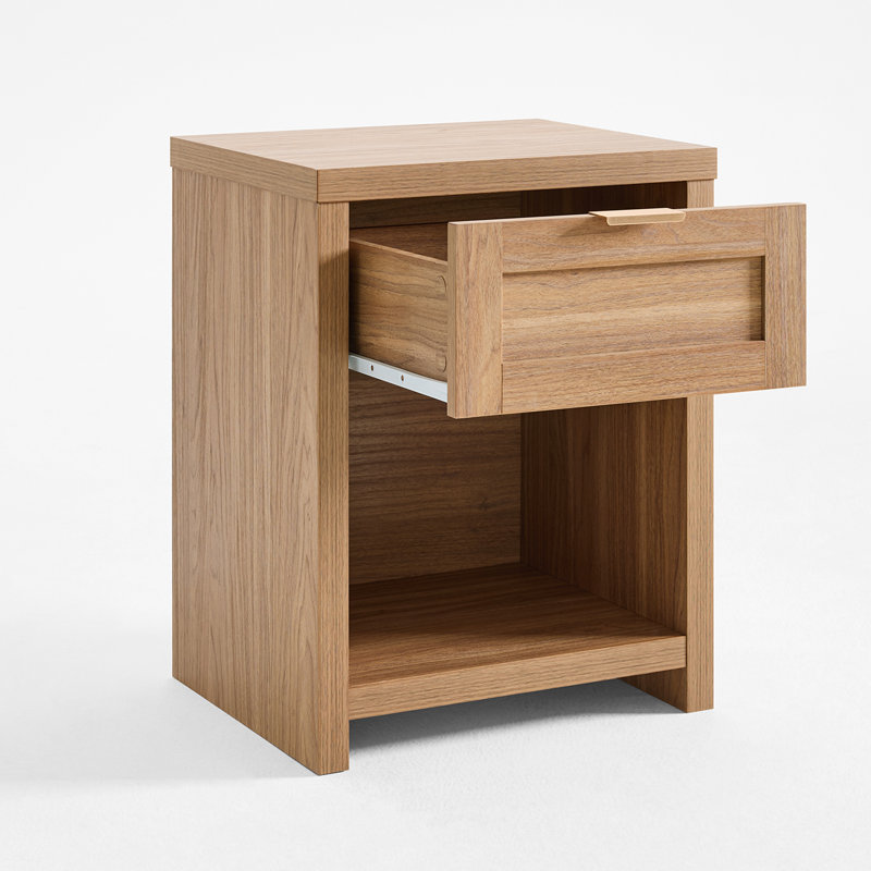 Allenside 16.9'' W 1-Drawer Manufactured Wood Nightstand, Natural Oak