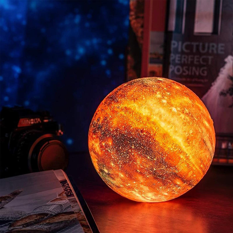 Lampe galaxie lune, H 7,15 po x l 6,85 po x P 6,75 po