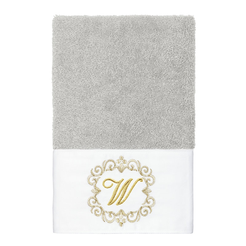 Winston Porter 100% Turkish Cotton MONICA 2PC Embellished Hand Towel Set, W