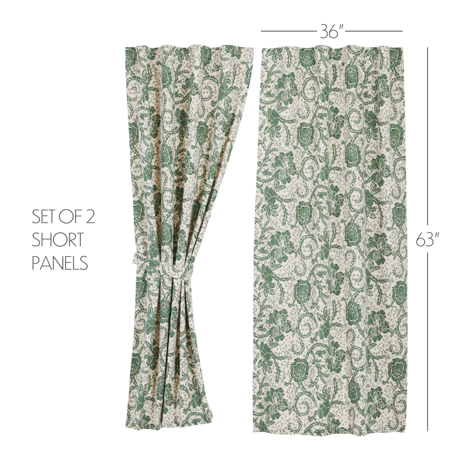 Cowlington Room Darkening Cotton Blend Curtain, 36" W x 63" L
