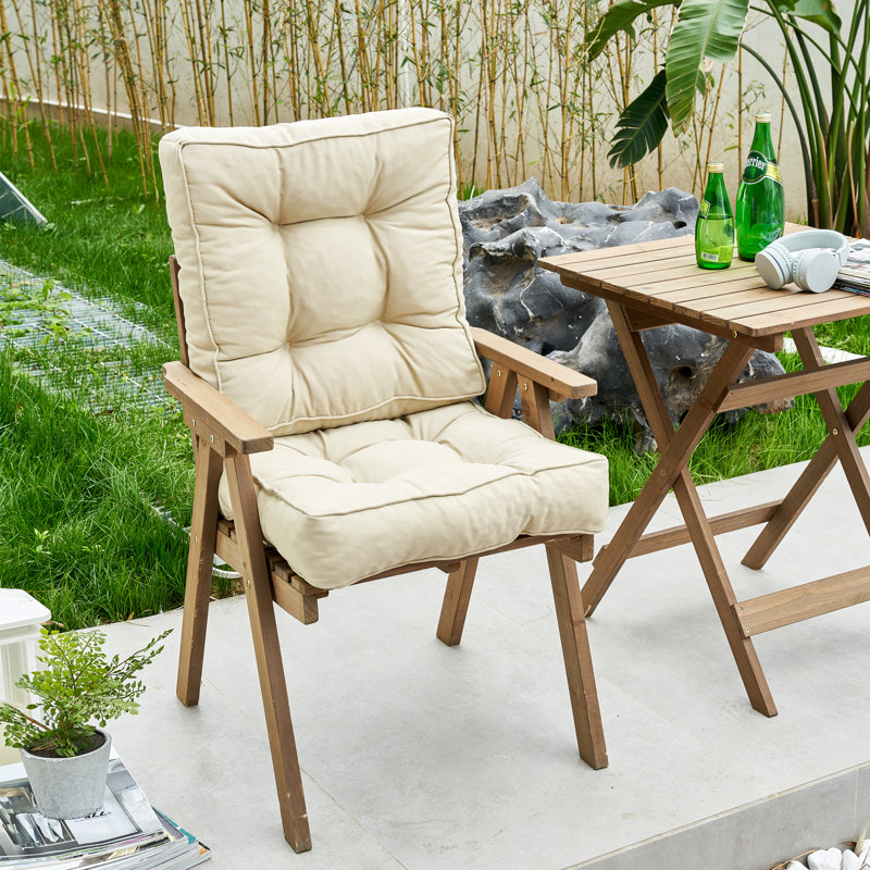 Outdoor 4.7'' Dining Chair Chair Pad, Beige