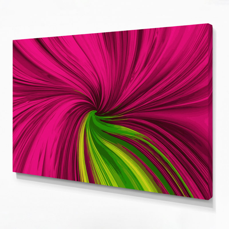 «Gradient Abstract 83», art mural sur toile rouge, H 11 po x l 14 po