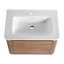 Meuble-lavabo mural 28 po avec lavabo en céramique et porte à fermeture en douceur 28 po-121938629
