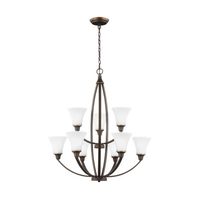 Lustre classique/traditionnel 9 lumières ombrée Irvona