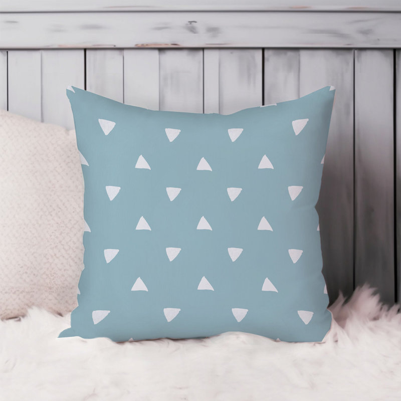 Abstract Dusty Blue Pattern I Modern, 18"H x 18"W