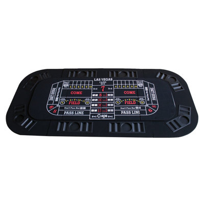 IDS Online Corp 63'' 8 - Player Black Foldable Poker Table