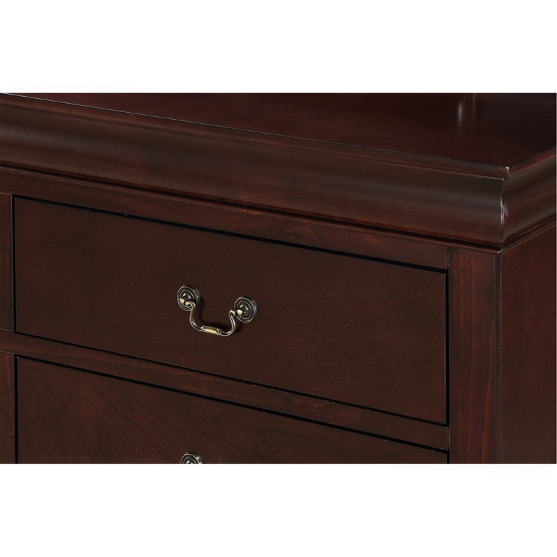Table de chevet 1 tiroir Louis Philip 1Pc, Cerisier