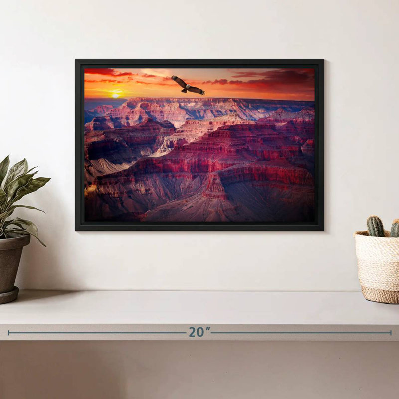 Alvord Eagle au-dessus du Grand Canyon, H 9 po x l 13 po
