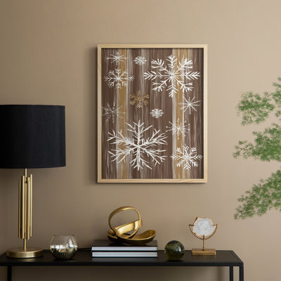 «Christmas Holiday Art», reproduction encadrée en bois massif