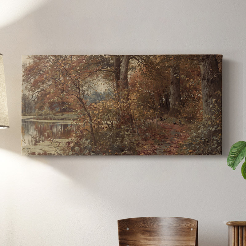 Série paysage - DCCLxxix - Toile tendue avec châssis - Prêt à être accroché, H 16 po x l 32 po