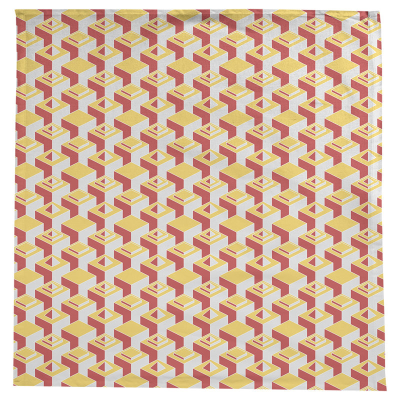 Nappe de gratte-ciels classiques, Jaune/rouge