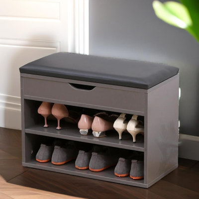 Entryway Shoe Storage Bench, Shoe Rack, Shoe Organiser, Hallway Furniture