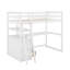Lit mezzanine simple avec bureau et tablettes-290900518