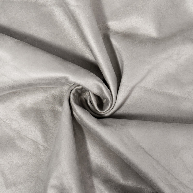 Très grand lit gris avec lattes robustes en tissu et en bois de pin massif, Gris, Très grand lit