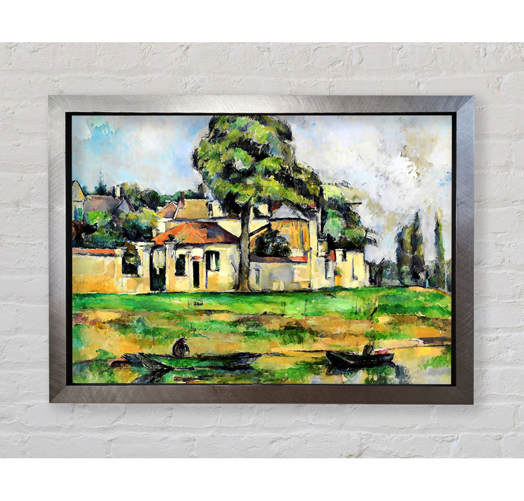 Cezanne Banks of the Marne - Einzelne Bilderrahmen Kunstdrucke