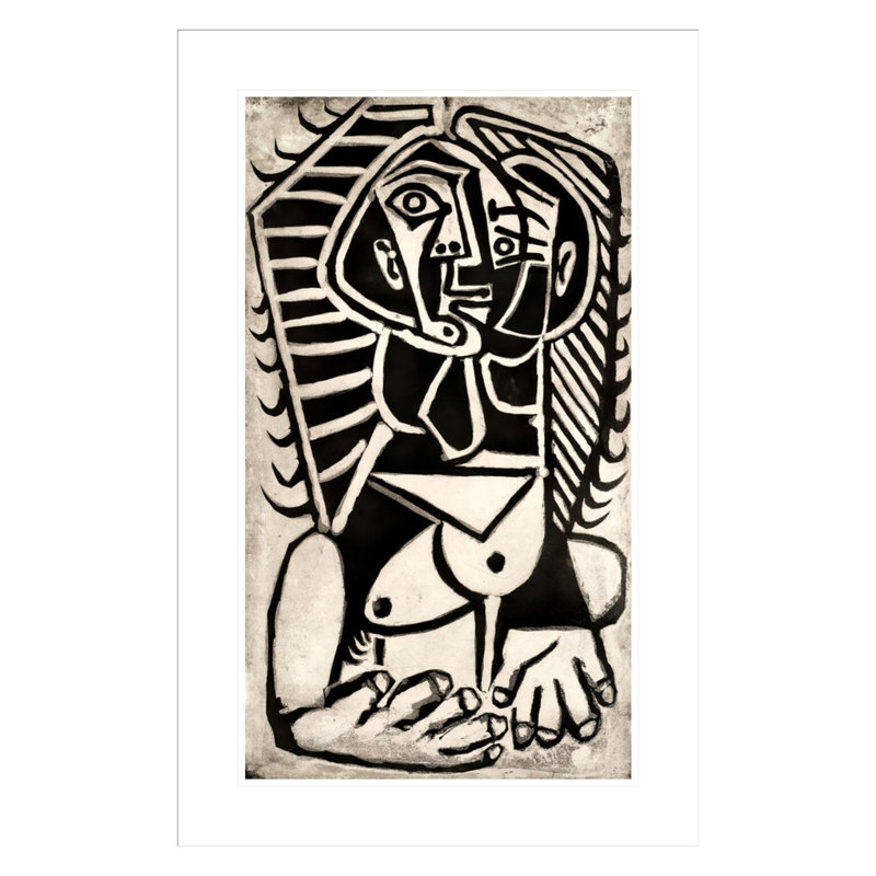 La femme égyptienne par Pablo Picasso, impression giclée sur cadre, H 29,5 po x l 19,53 po
