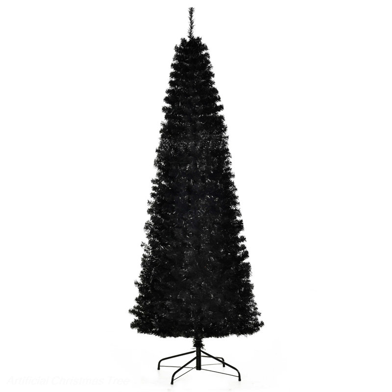 Slender Christmas Tree, Artificial Christmas Tree With 618 Tips, 6.9'