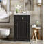 Meuble-lavabo de rangement avec lavabo en céramique-719264797
