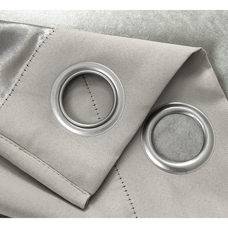 Panneau de rideau simple occultant avec œillets, Argent