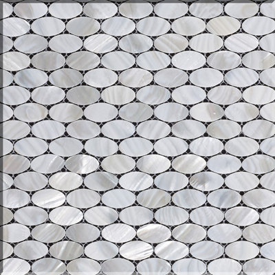 Carreau de mosaïque rond 0,5 po x 1 po SeaTile